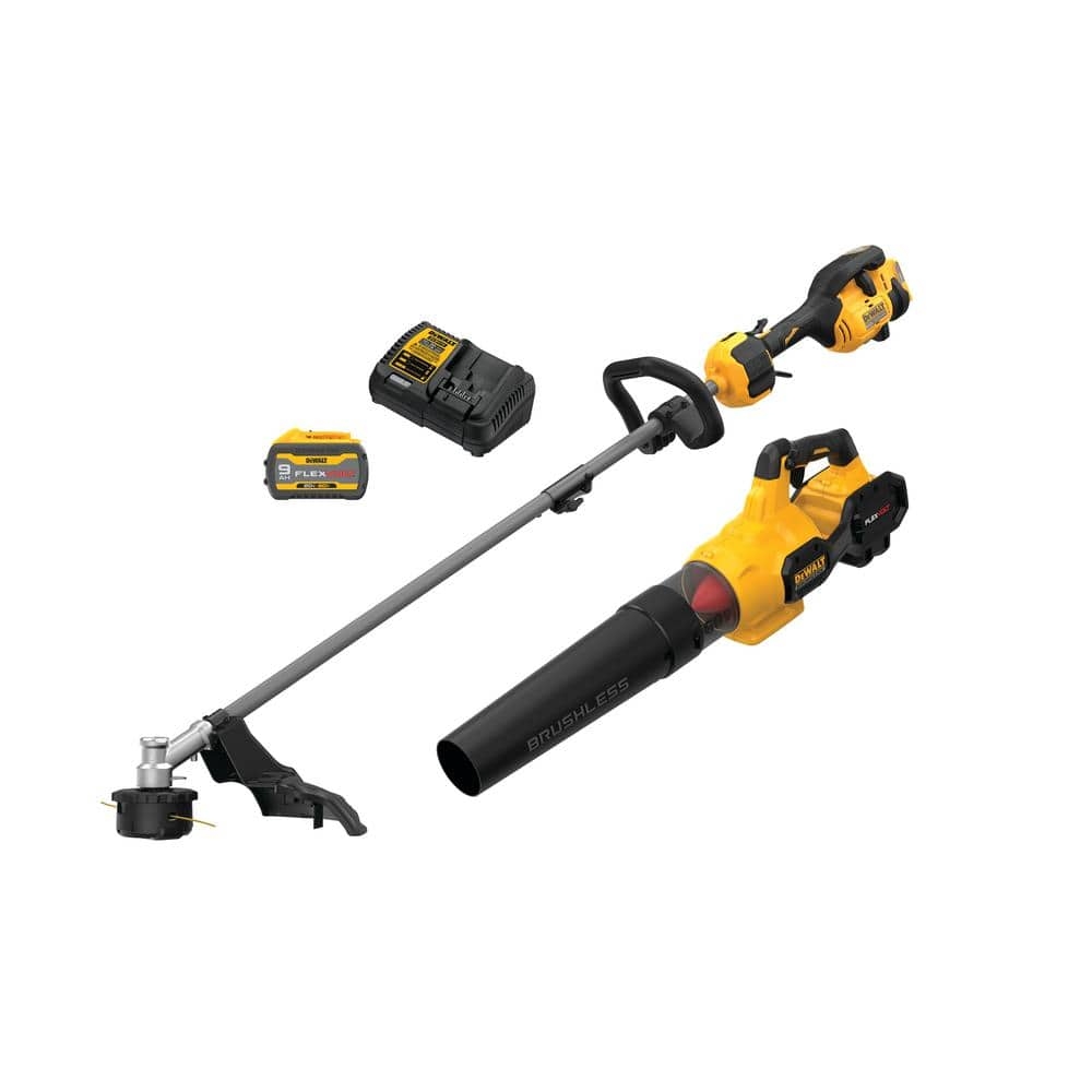 DEWALT FLEXVOLT 60V MAX Cordless Battery Powered String Trimmer Blower Combo Kit With 1 FLEXVOLT 3 Ah Battery Charger DCKO266X1 The Home Depot