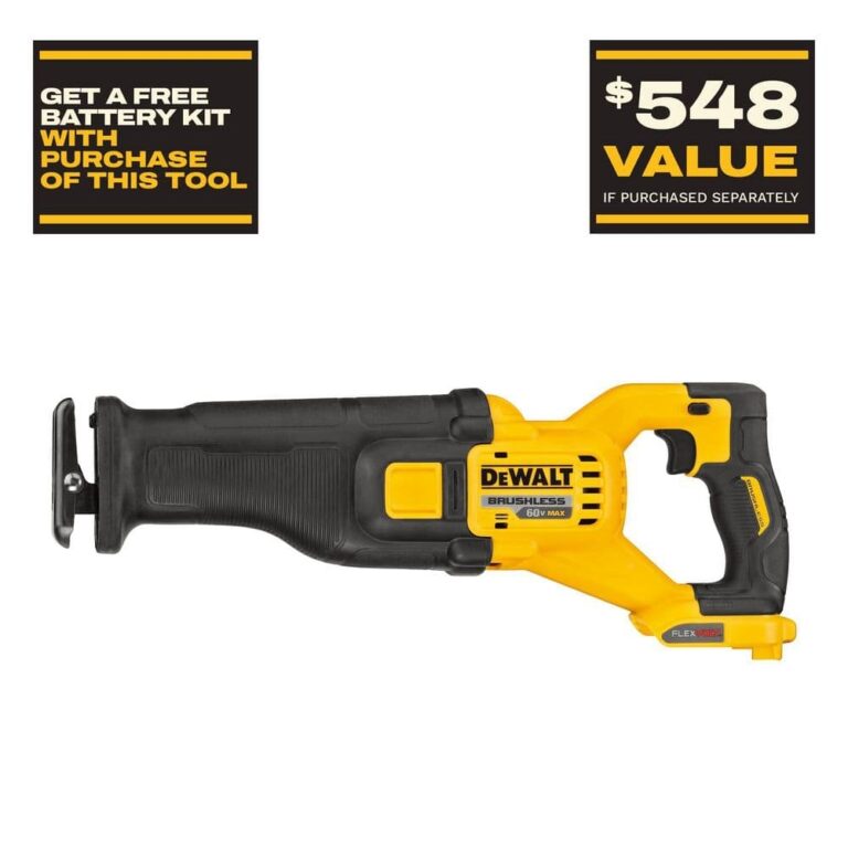 DEWALT FLEXVOLT 60V MAX Cordless Brushless Reciprocating Saw Tool Only DCS389B The Home Depot