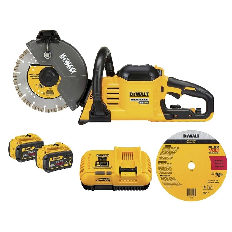 DEWALT FLEXVOLT 60V MAX Cut Off Saw Kit 9 Inch DCS690X2 Amazon