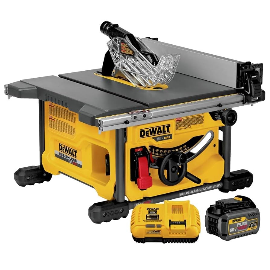 DEWALT FLEXVOLT 60V MAX Table Saw 8 1 4 Inch DCS7485T1 Amazon