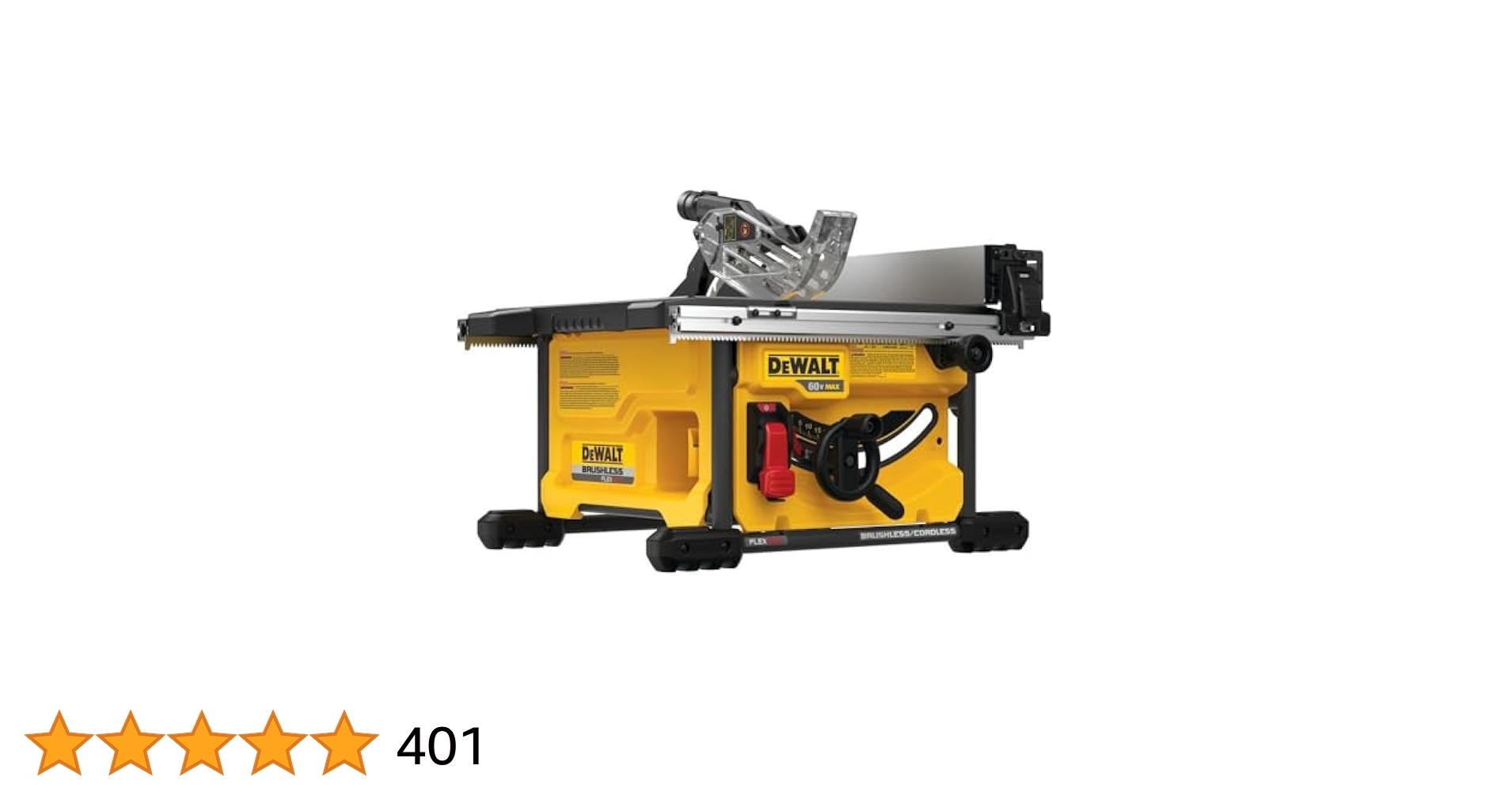 DEWALT FLEXVOLT 60V MAX Table Saw 8 1 4 Inch Tool Only DCS7485B Amazon