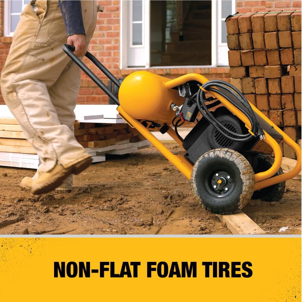 DEWALT HEAVY DUTY 200PSI 4 5 GALLON ELECTRIC WHEELED COMPRESSOR D55146 D55146 Acme Tools