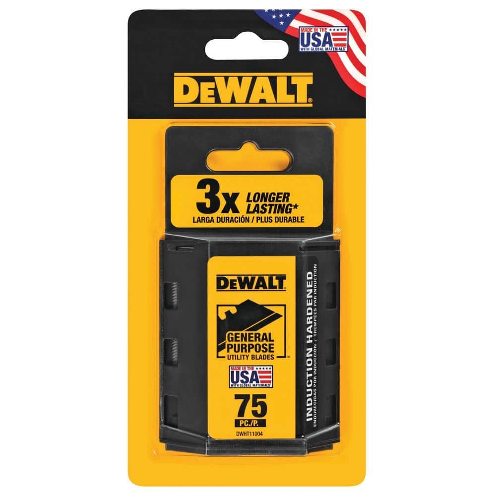 DEWALT Heavy Duty Blades For Utility Knives 75 Pack DWHT11004 The Home Depot