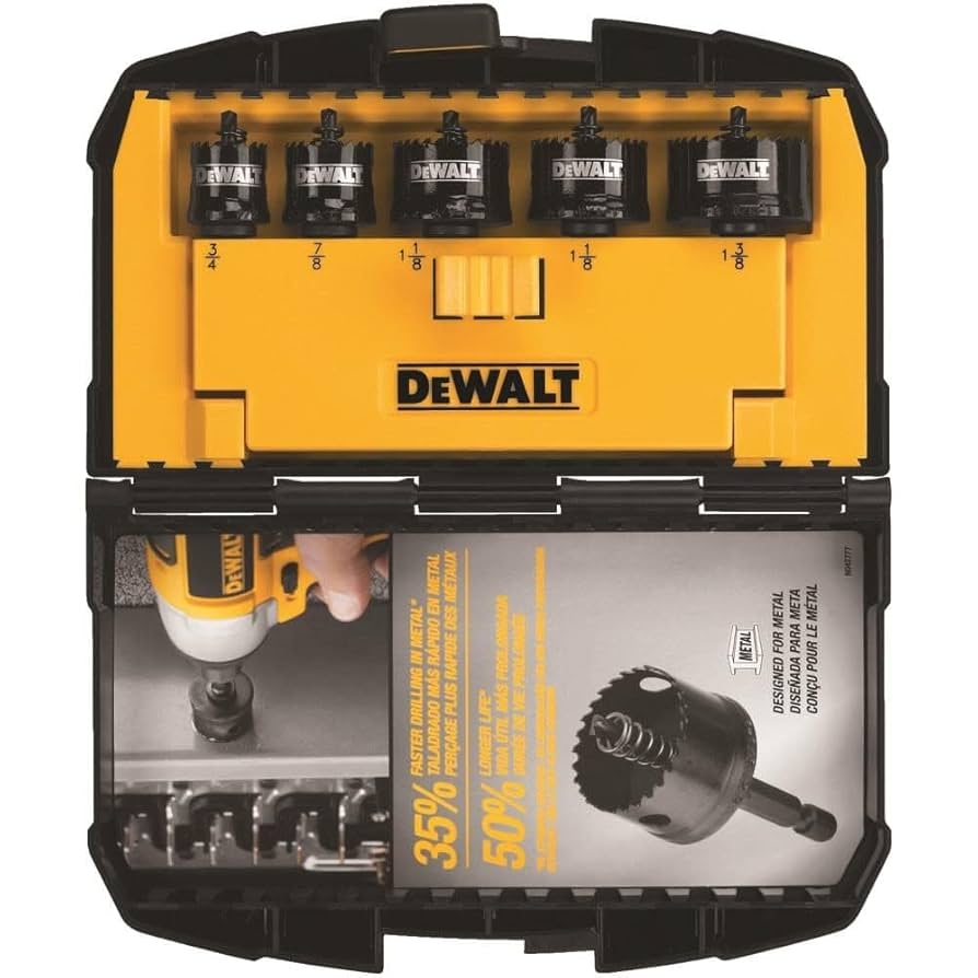 DEWALT Hole Saw Kit Impact Ready 5 Piece D1800IR5 Hole Saw Kit Amazon