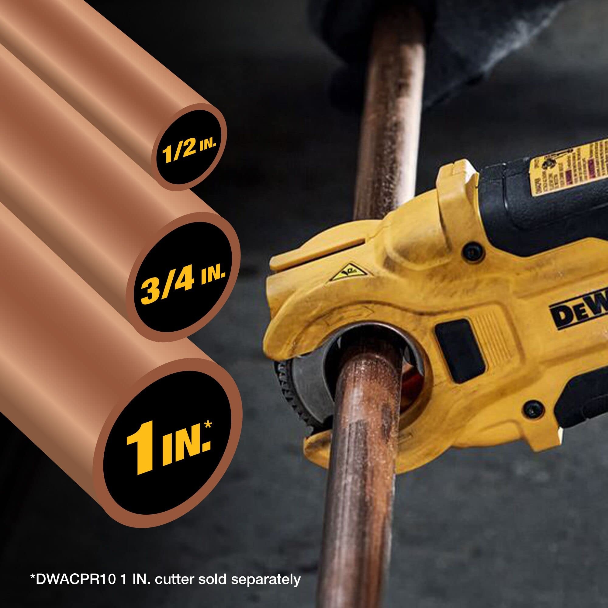 DEWALT IMPACT CONNECT Copper Tubing Cutter With Brace Bracket And DEWALT 20V MAX Impact Driver Cordless 3 Speed Battery And Charger Included Amazon