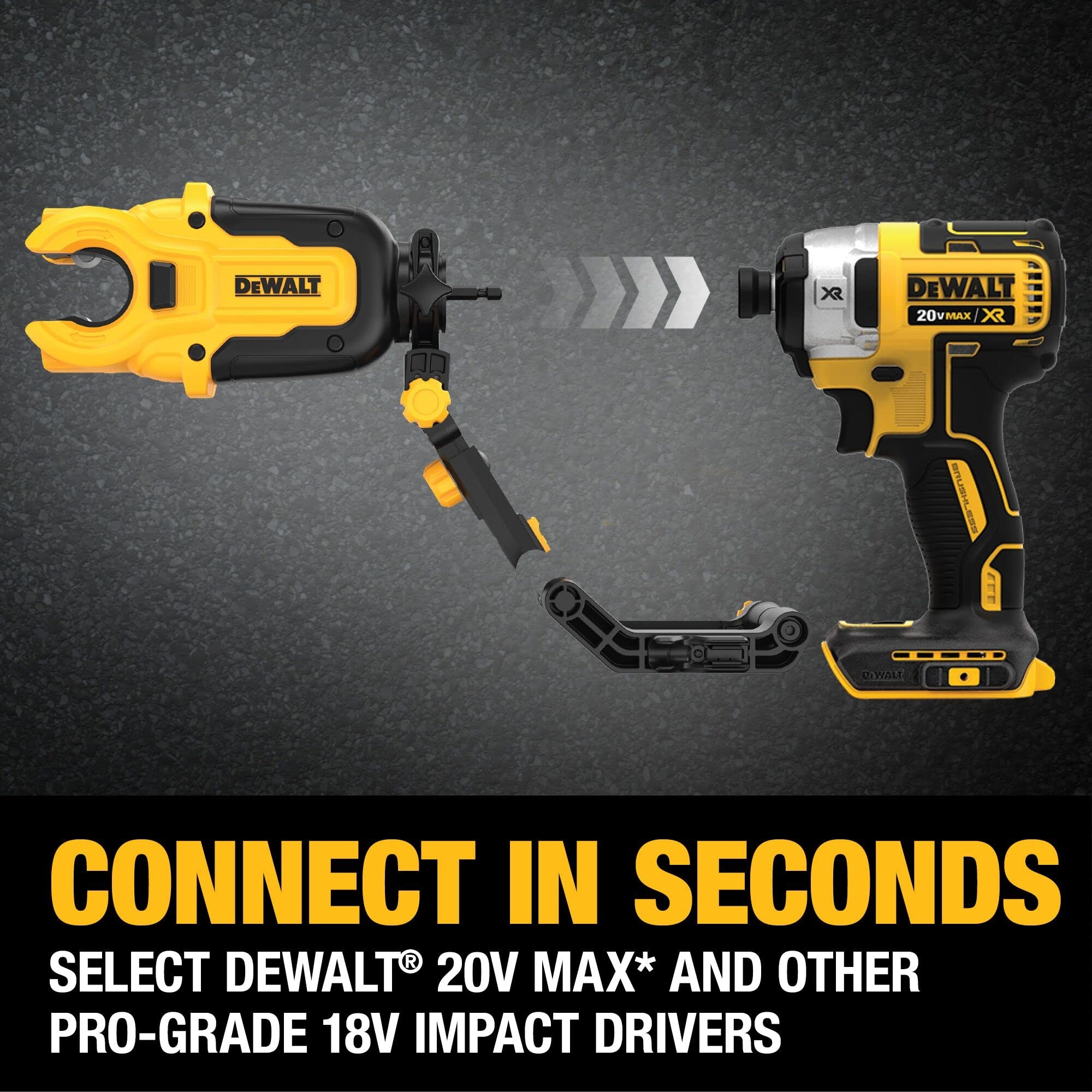 DEWALT IMPACT CONNECT Copper Tubing Cutter With Brace Bracket And DEWALT 20V MAX Impact Driver Cordless 3 Speed Battery And Charger Included Amazon