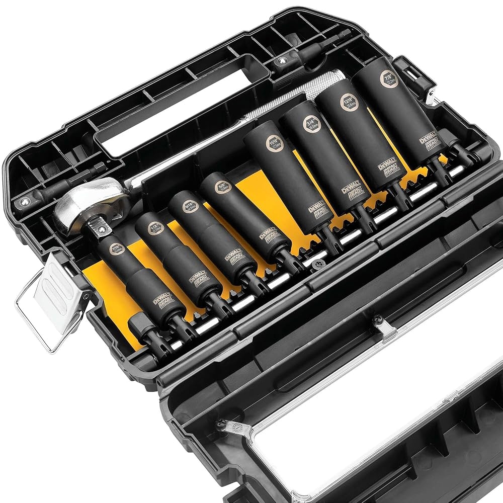 DeWalt Impact Socket Set 1 2 Drive 10 Piece 1 4