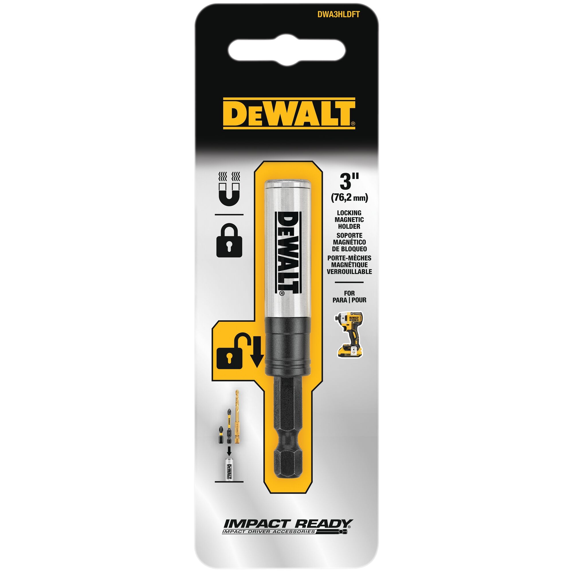 DEWALT Magnetic Impact Bit Holder Individual DWA3HLDFT At Lowes