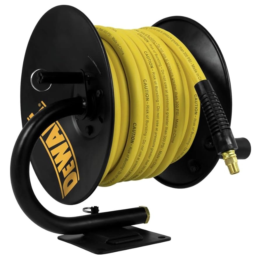 DEWALT Manual Air Hose Reel 3 8 In X 50 Ft Oil And Kink 