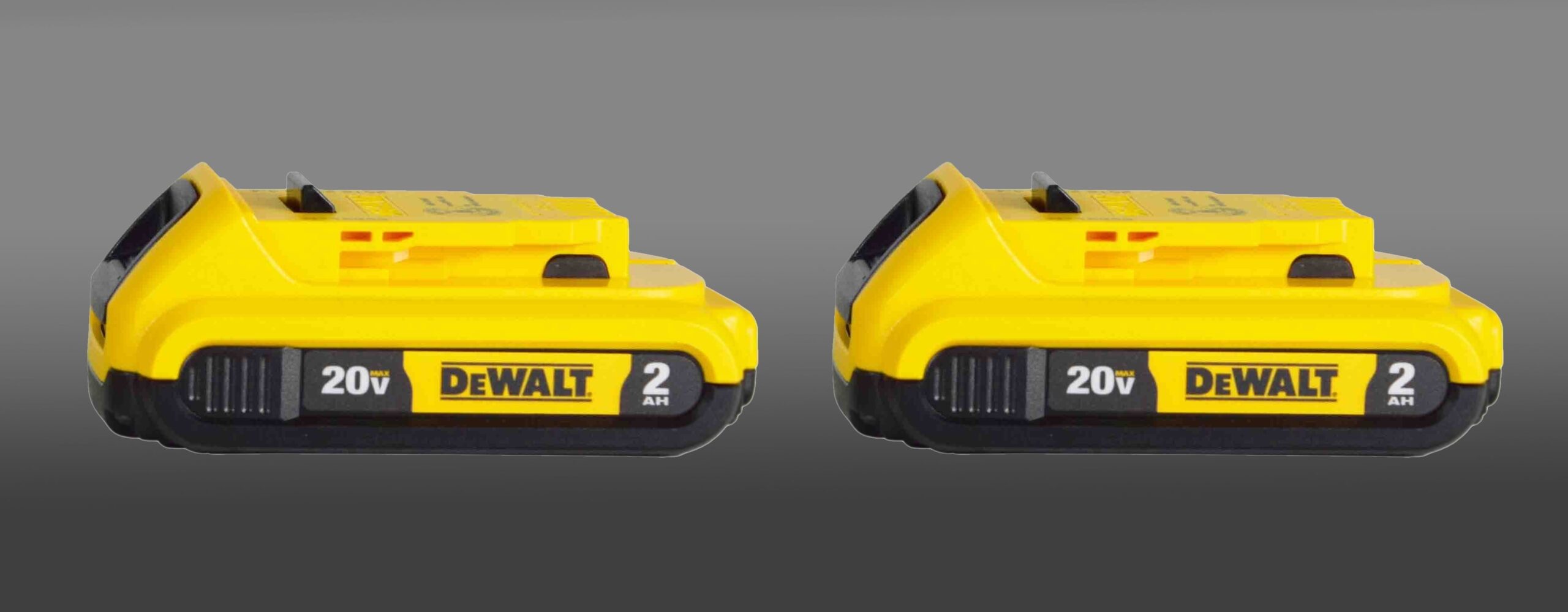 DeWALT Max XR Premium Lithium Ion Compact 20V 2Ah Battery DCB203 Two Pack