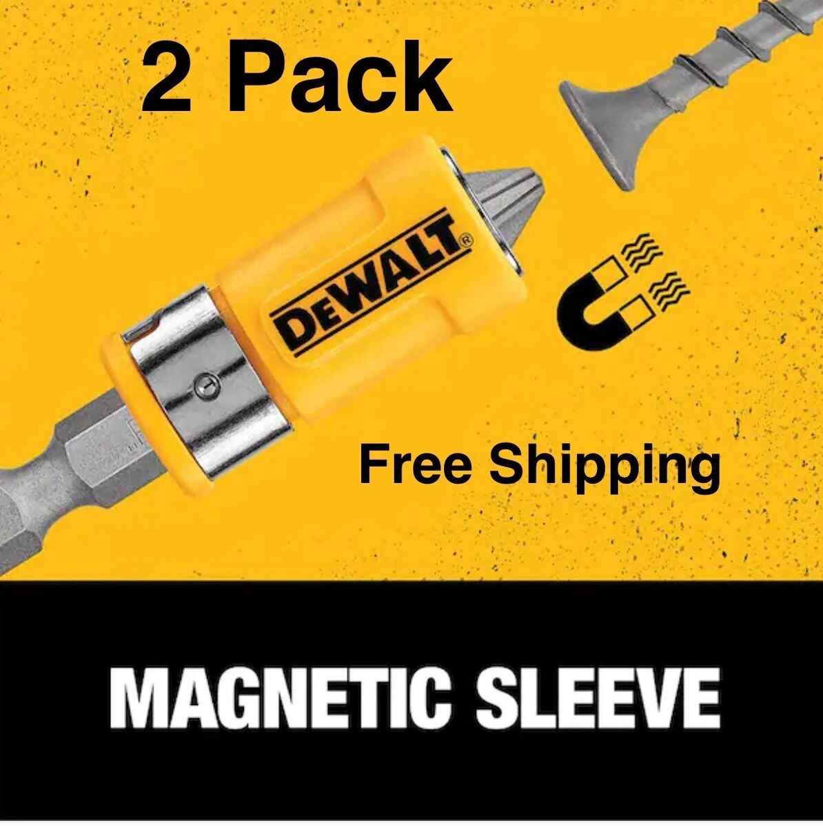 DEWALT MAXFIT Sleeve Lock Magnetic Bit Holder Impact Ready With 2