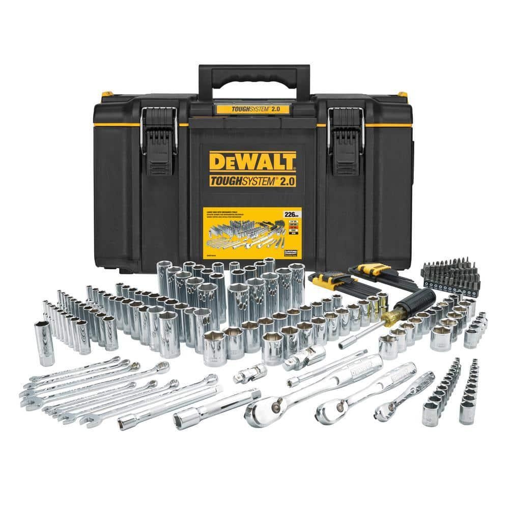 DEWALT Mechanics Tool Set 226 Piece W TOUGHSYSTEM 2 0 22 Medium Tool Box EBay