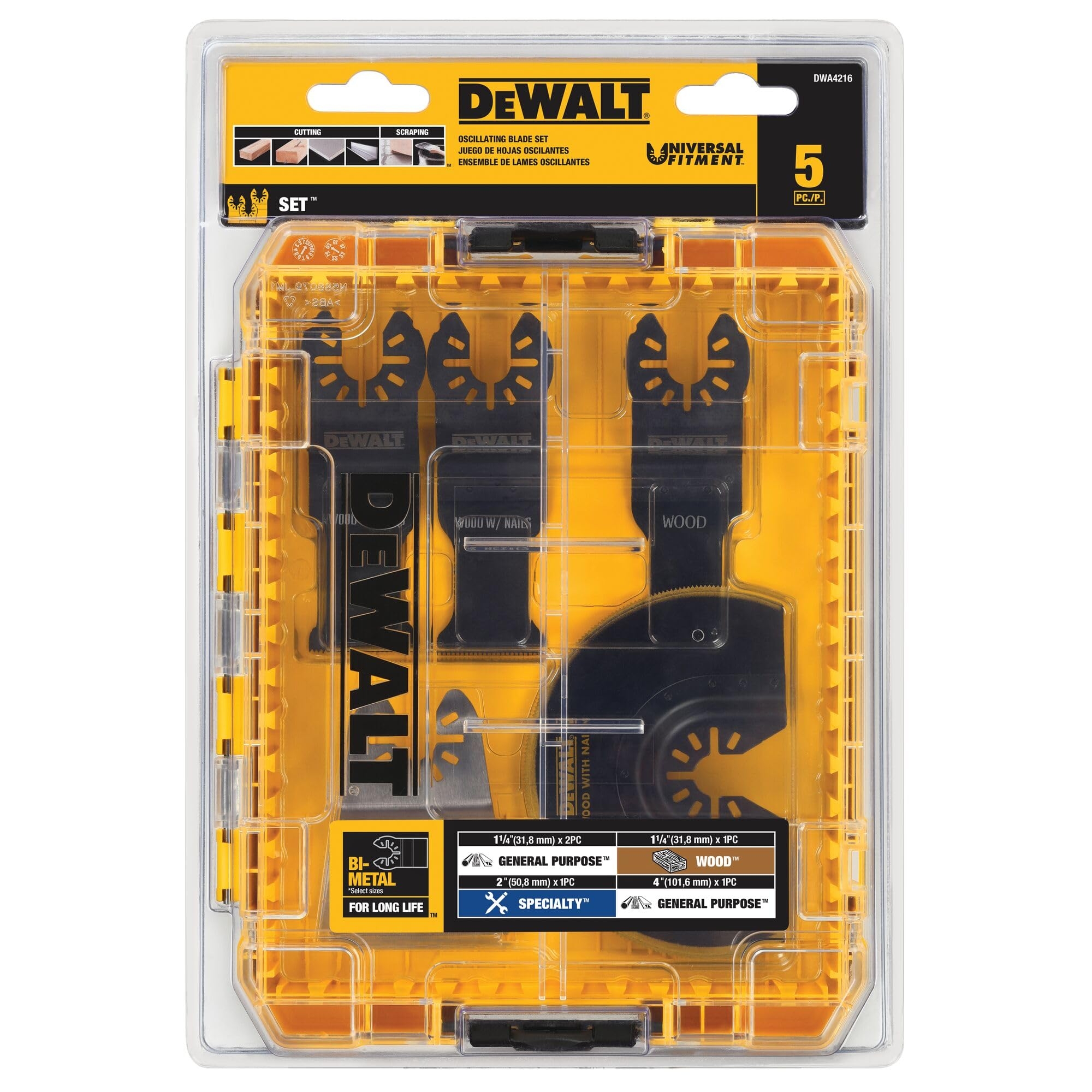 DEWALT Oscillating Tool Blades Kit 5 Piece DWA4216 Power Saw Blades Amazon