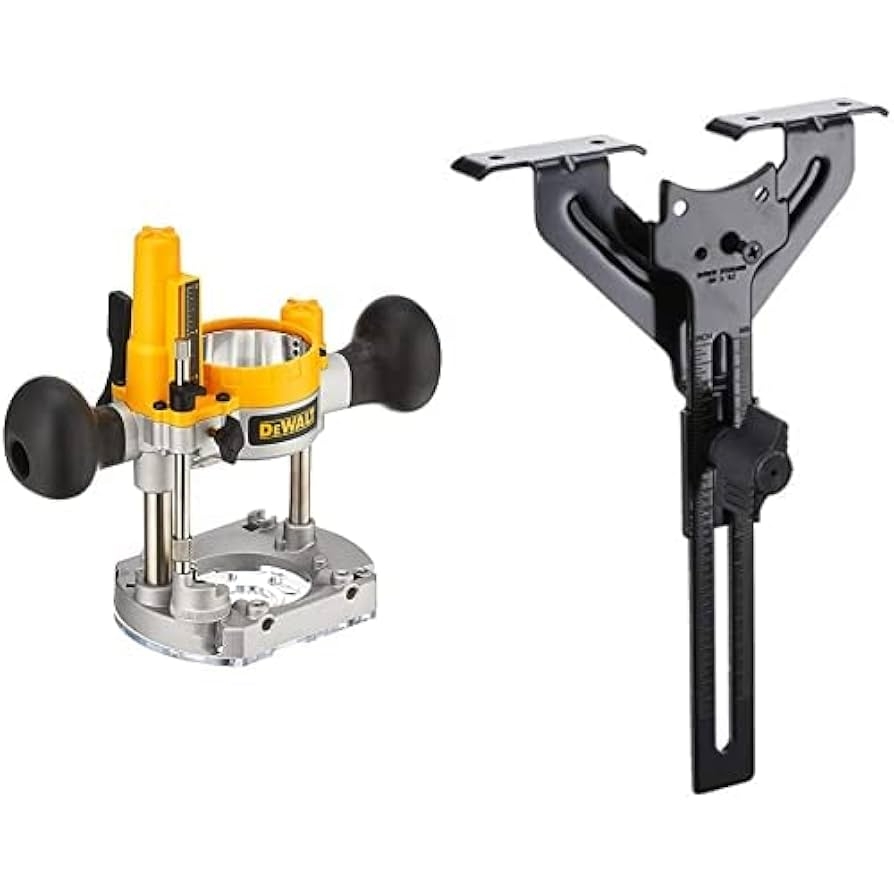 DEWALT Plunge Base For Compact Router DNP612 U0026 Router Edge Guide For Fixed Base Compact Router DNP618 Amazon
