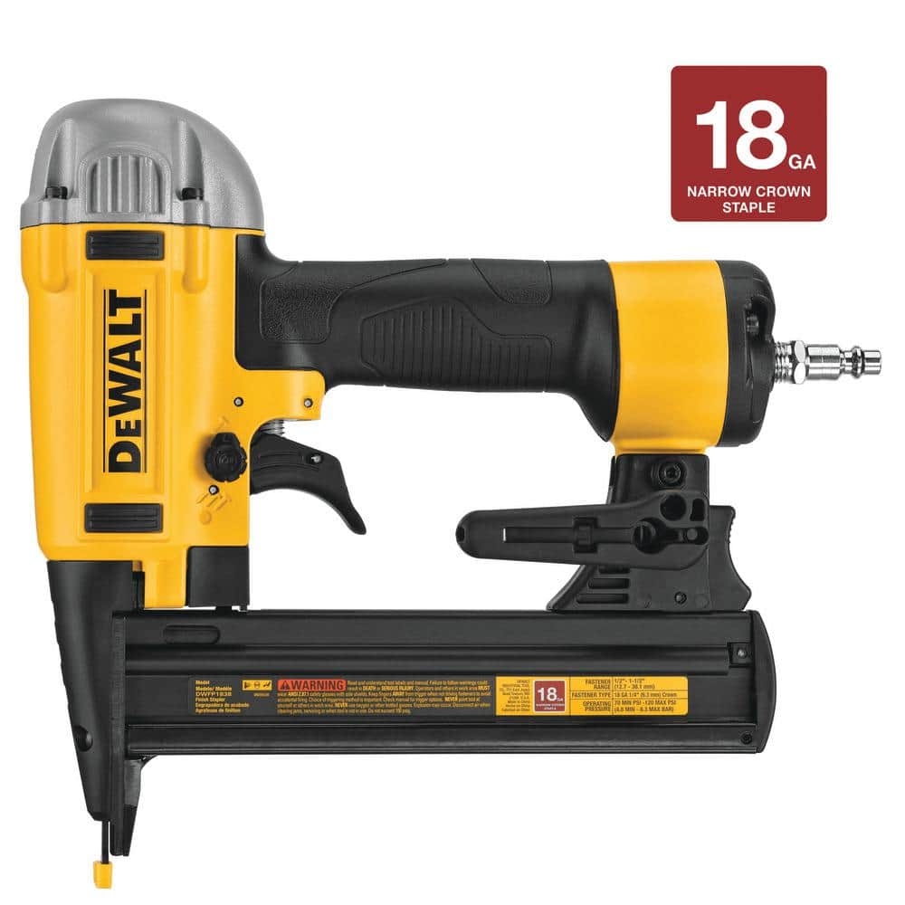 DEWALT Pneumatic 18 Gauge 1 4 In Crown Corded Stapler DWFP1838 The Home Depot