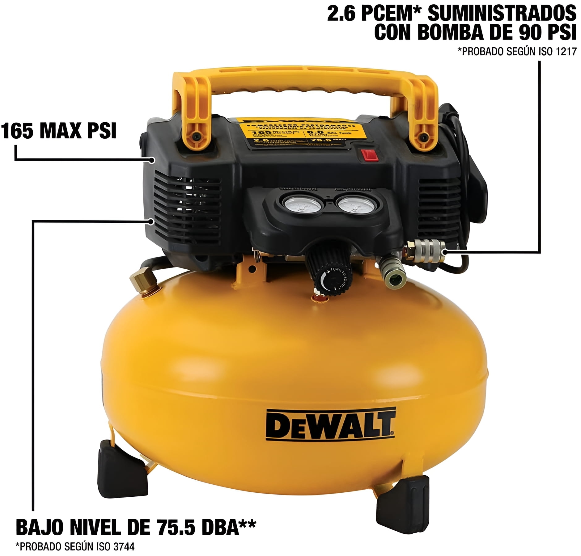 DEWALT Portable Pancake Air Compressor 6 Gallon 165 PSI DWFP55126 Walmart