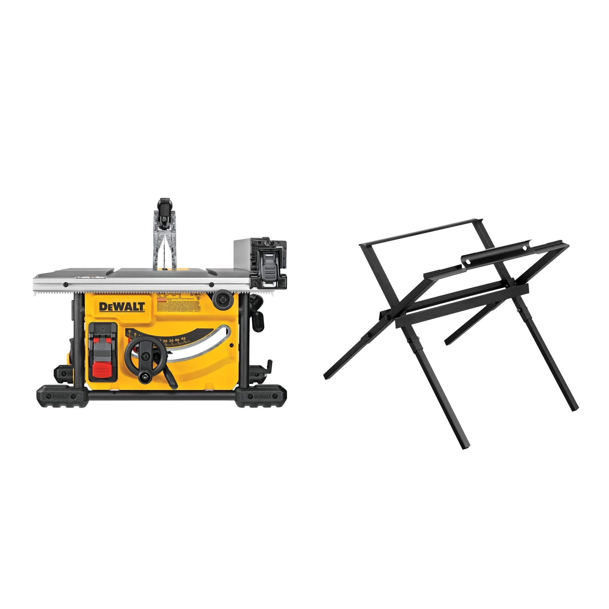 DEWALT Portable Table Saw With Stand 8 1 4 Inch Up To 48 Degree Angle Cuts DWE7485WS Amazon