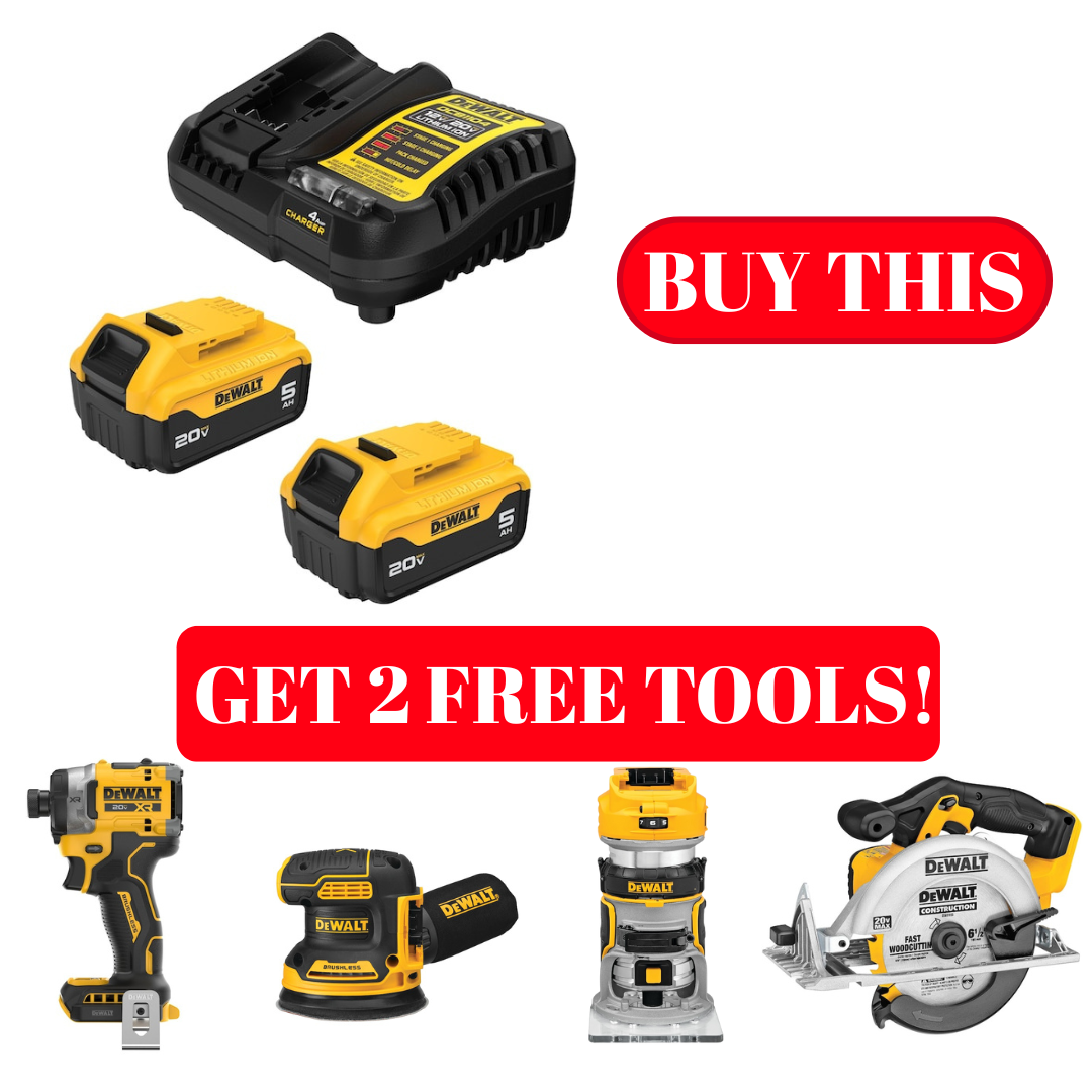  DeWALT Power Up Bundle Get 2 FREE Tools With This Deal 731 Woodworks