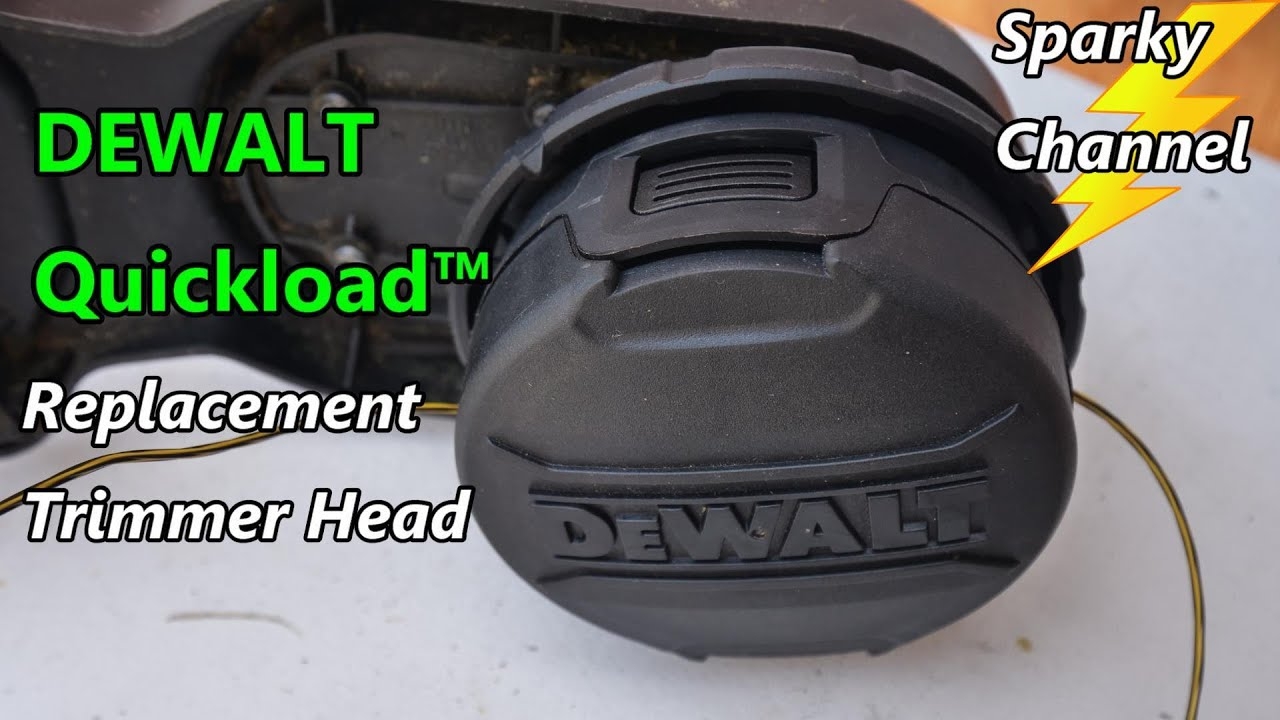 DeWalt Quickload Trimmer Head Replacement And How To Load New Line Quickload Style YouTube