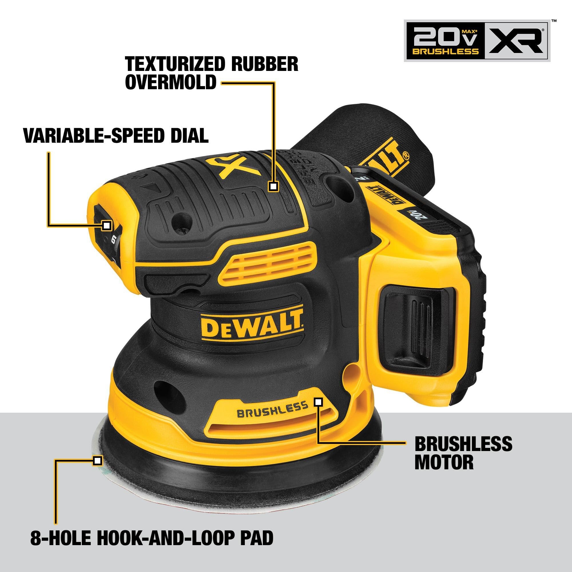 DEWALT Random Orbital Sander 20V MAX 5