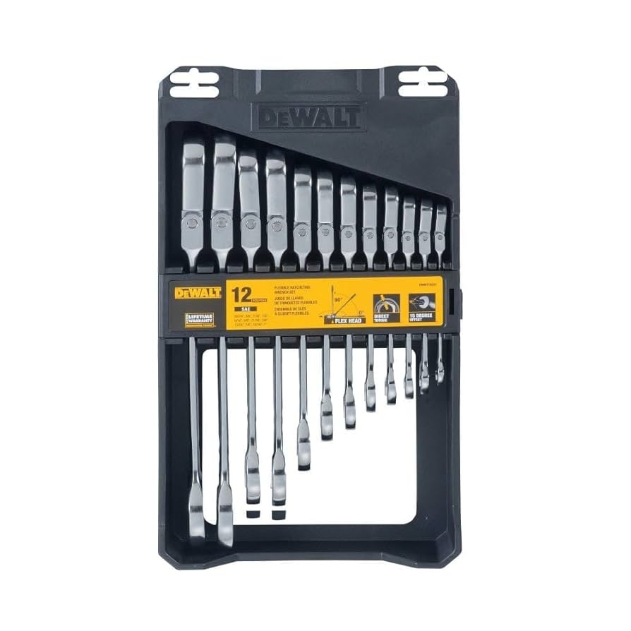 DEWALT Ratcheting Wrench Set SAE Flexible 12 Piece DWMT19231 