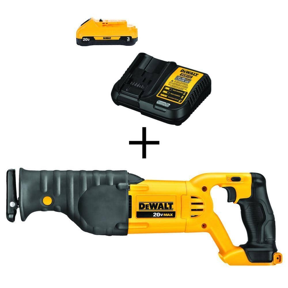 DEWALT Reciprocating Saw 20V MAX Li Ion Cordless 3Ah Battery 12V 20V Charger EBay