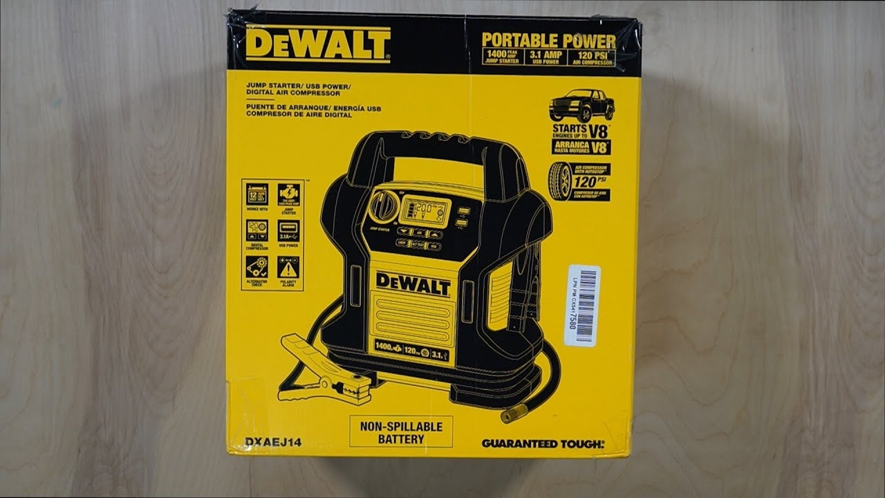 dewalt jump starter with air compressor