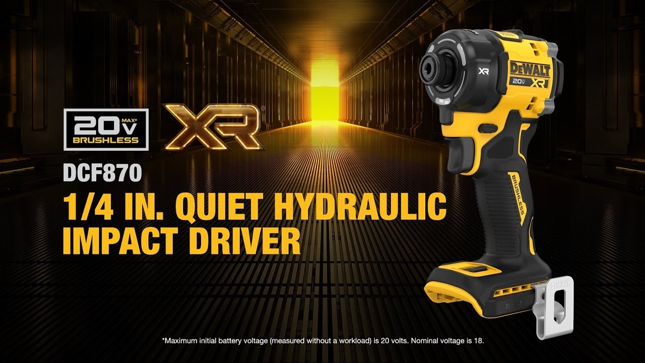 DeWalt s Quietest 1 4 Hydraulic Impact Driver Ever DCF870 YouTube