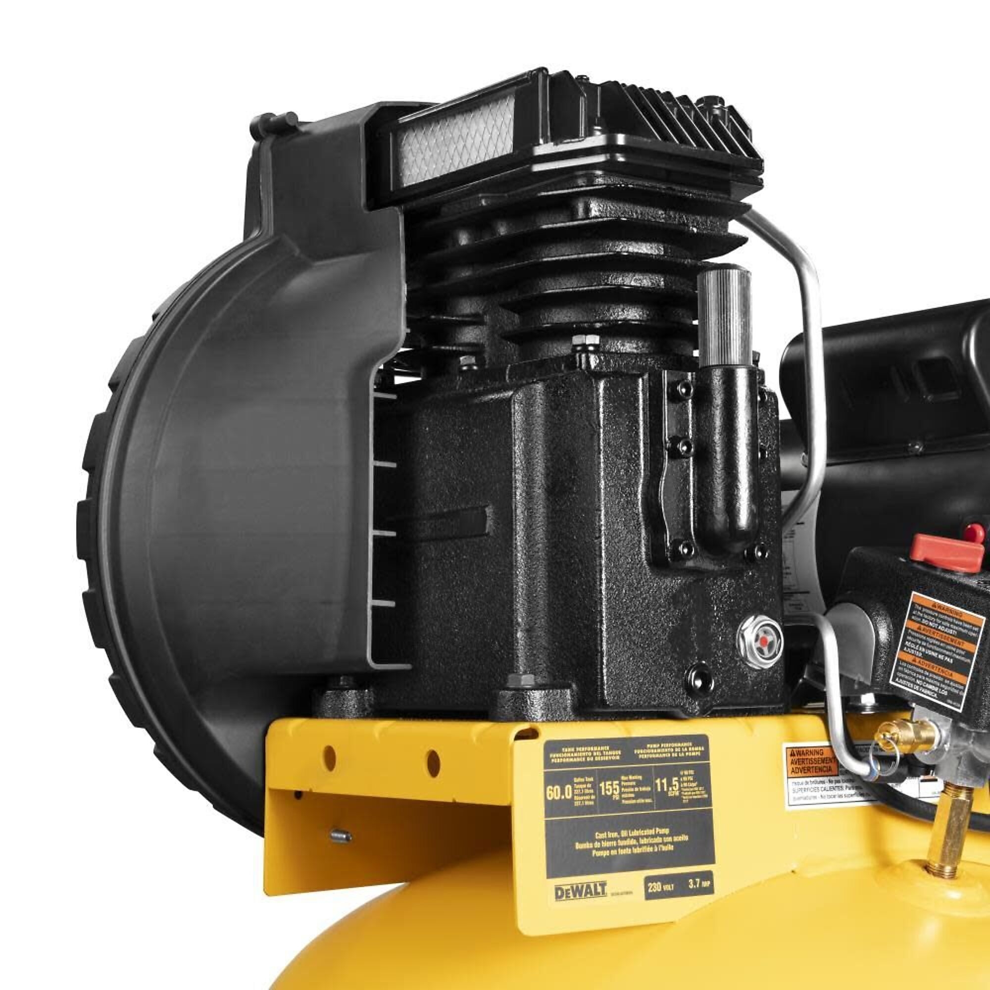 DEWALT Single Stage Air Compressor 3 7 HP 60 Gal 230 Volts 