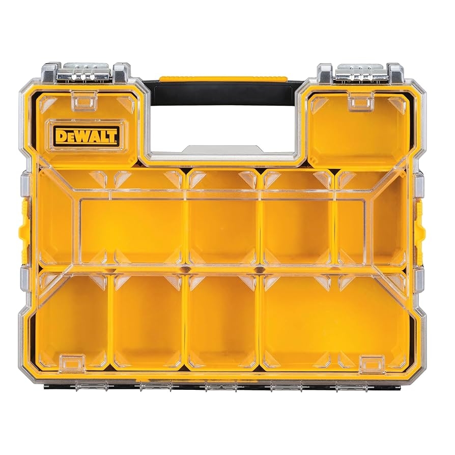 DEWALT Small Parts Organizer Hardware Storage Box With Removable Dividers 10 Compartment DWST14825 Amazon