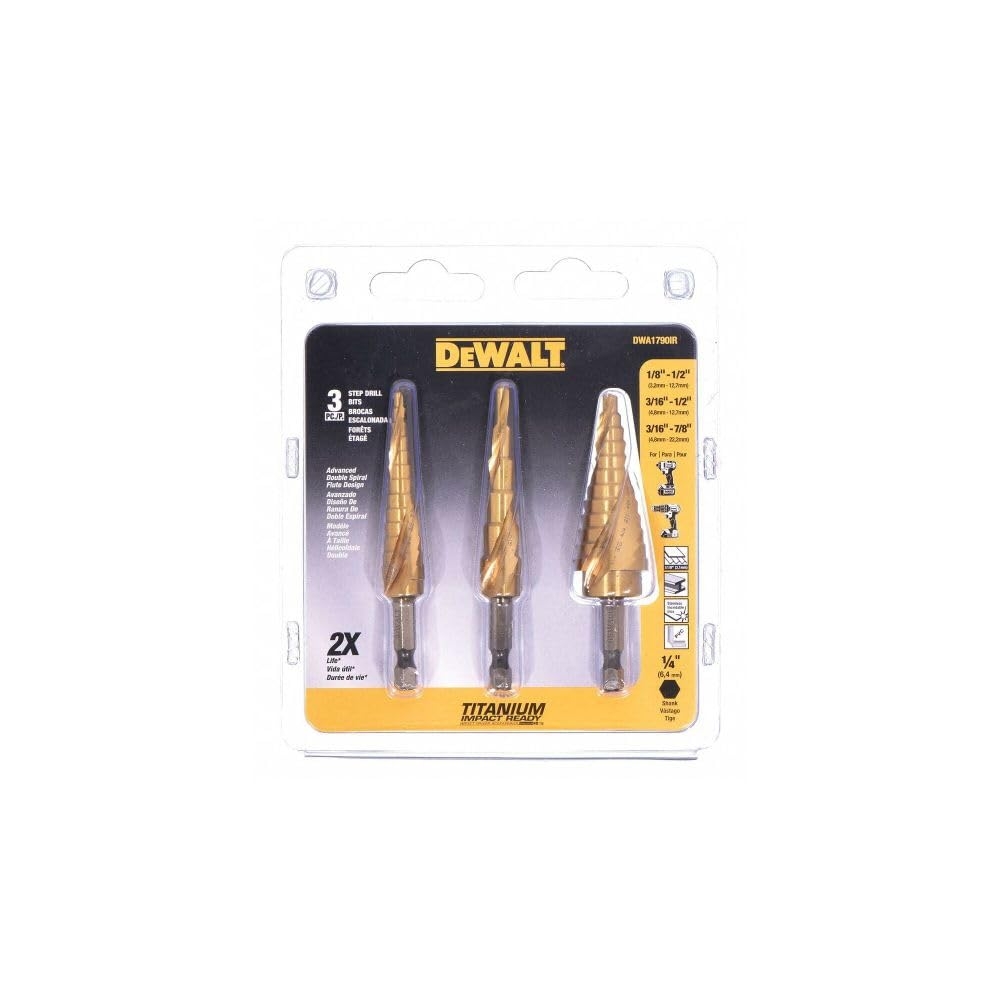 dewalt step drill bit