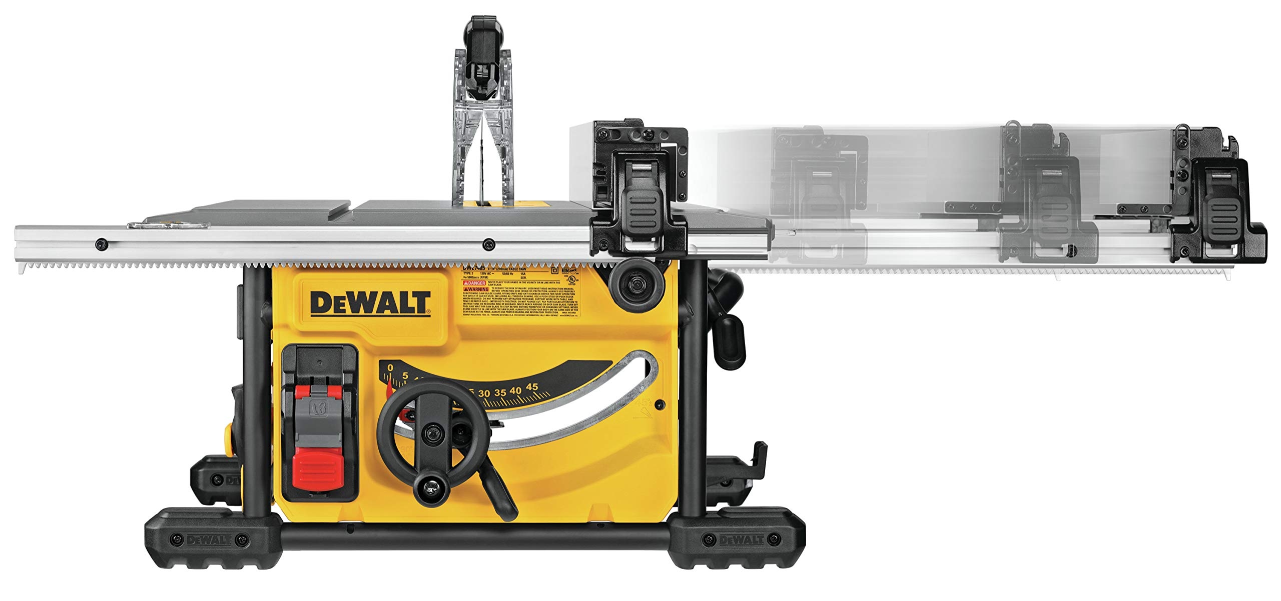 DEWALT Table Saw For Jobsite Compact 8 1 4 Inch With Lightweight Protective Safety Glasses DWE7485 U0026 DPG52 1C Amazon