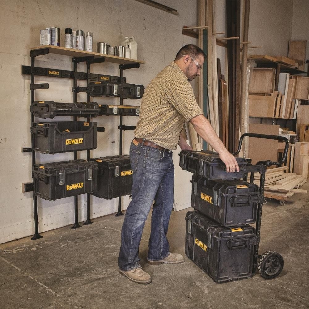 DEWALT Tool Box Storage Rack Tough System 440 Lb Capacity Garage Storage System DWST08260 Amazon
