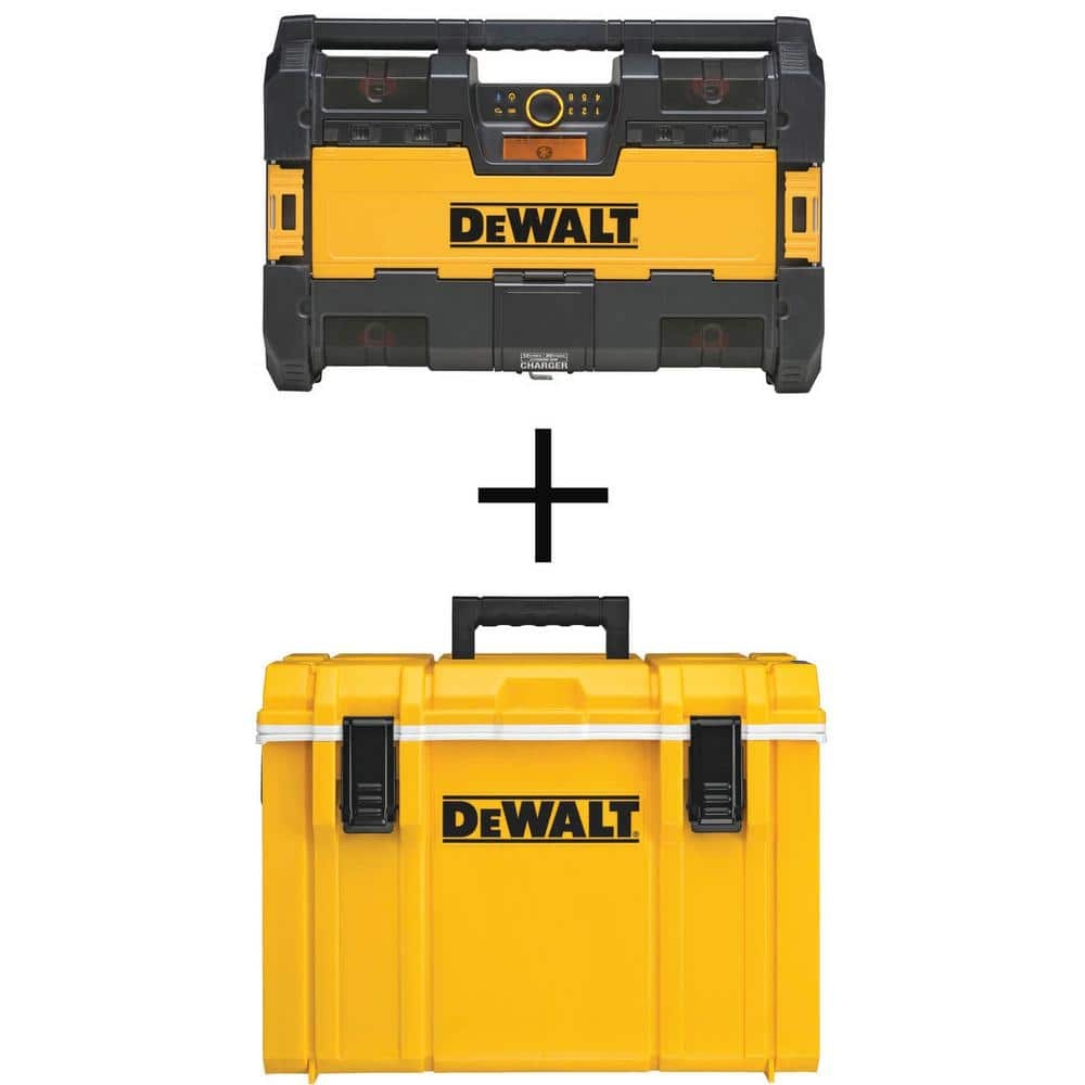 DEWALT TOUGHSYSTEM 14 1 2 In Portable And Stackable Radio Digital Music Player And TOUGHSYSTEM 22 In Tool Box Cooler DWST08404W8810 The Home Depot