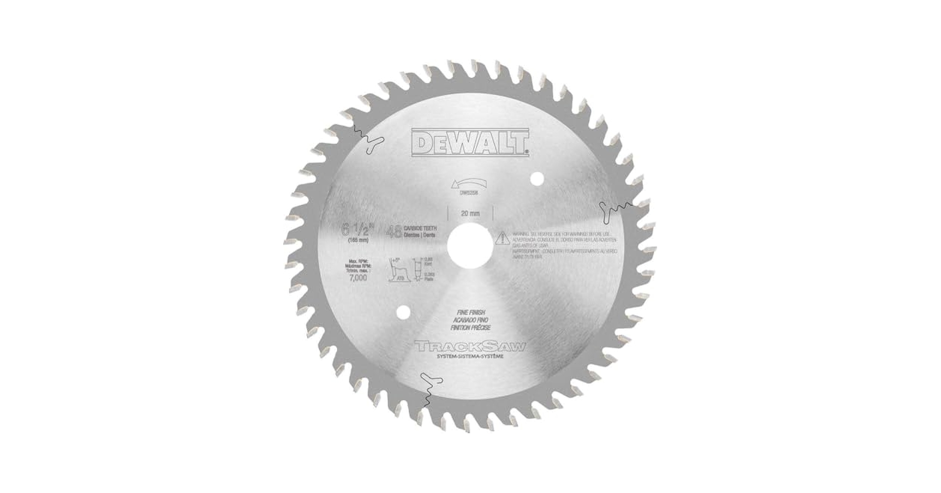 DEWALT Tracksaw Blade Ultra Fine Finishing 48 Tooth 6 1 2 Inch 