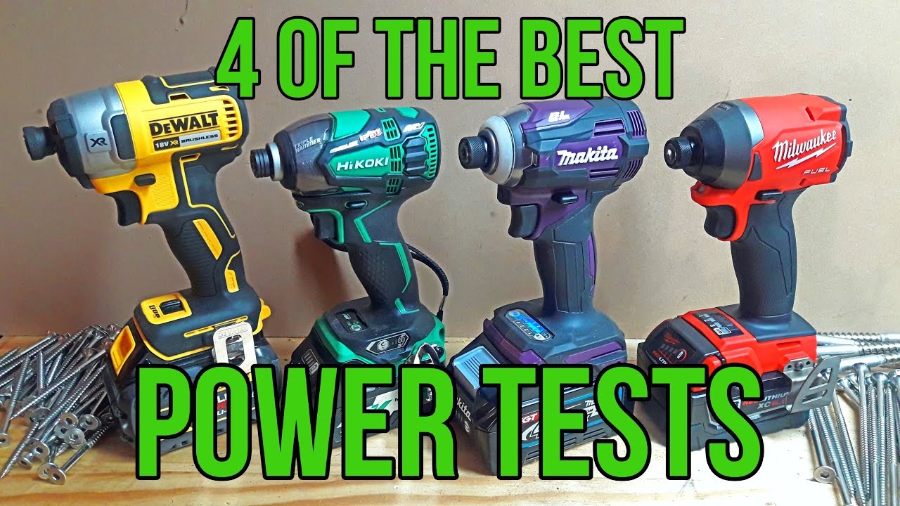 DeWalt VS HiKOKI VS Makita VS Milwaukee 4 Top Impact Drivers POWER TESTS YouTube