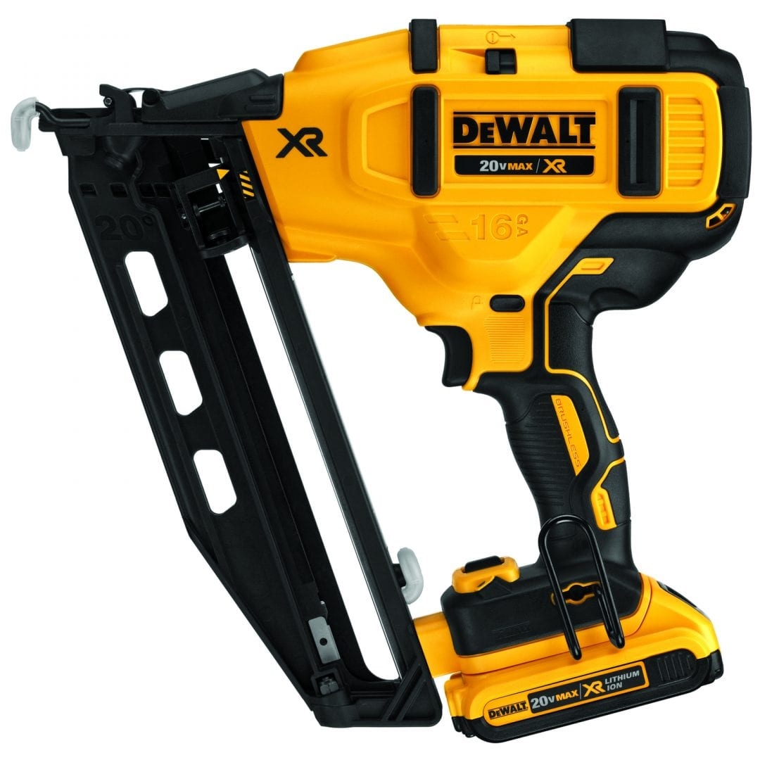 DeWalt XR 16 Ga Cordless 20 Deg Angled Finish Nailer Kit 20 Volt Teamero Store Demo