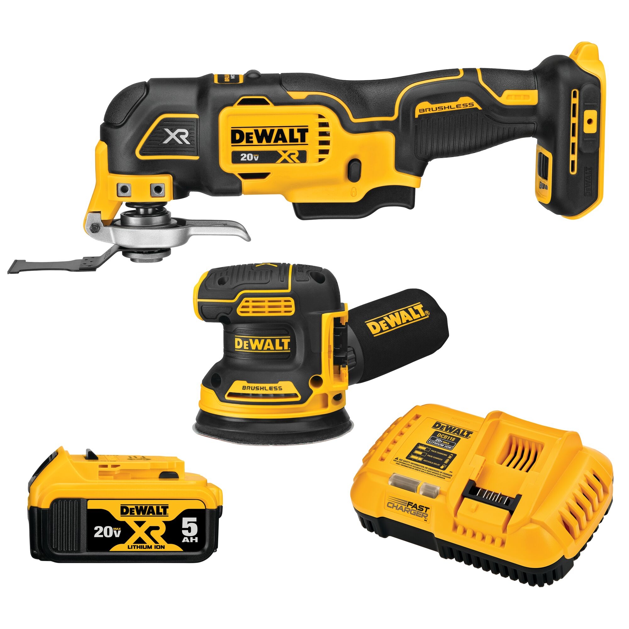 DEWALT XR 2 Tool 20 Volt Max Brushless Power Tool Combo Kit 1 Battery And Charger Included DCK202P1 At Lowes