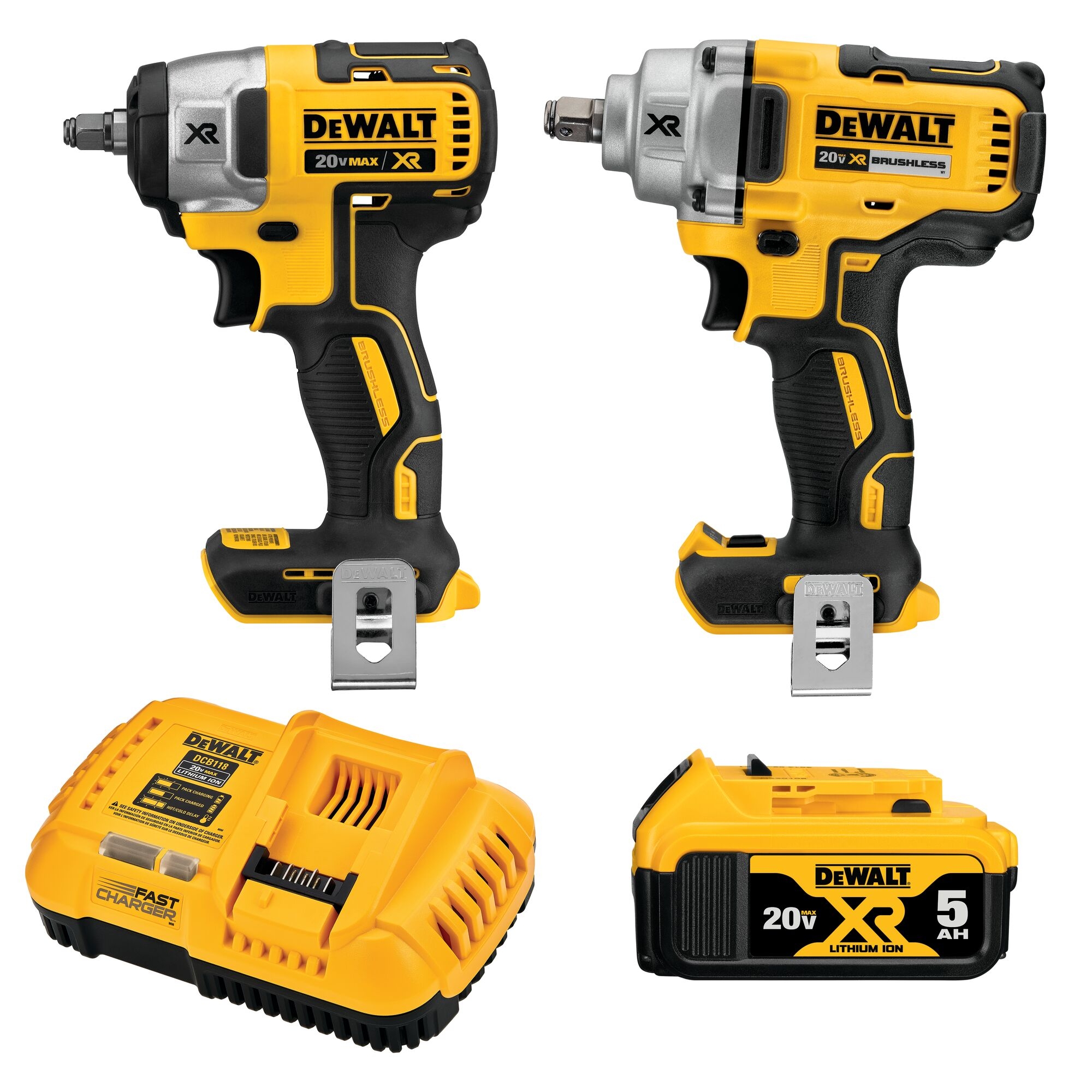 DEWALT XR 2 Tool 20 Volt Max Brushless Power Tool Combo Kit 1 Battery And Charger Included DCK205P1 At Lowes