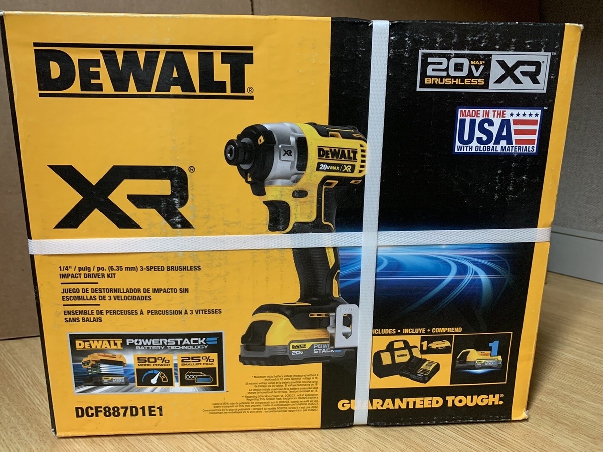 DEWALT XR 20 v Max 1 4 in Variable Speed Brushless Cordless Impact Driver