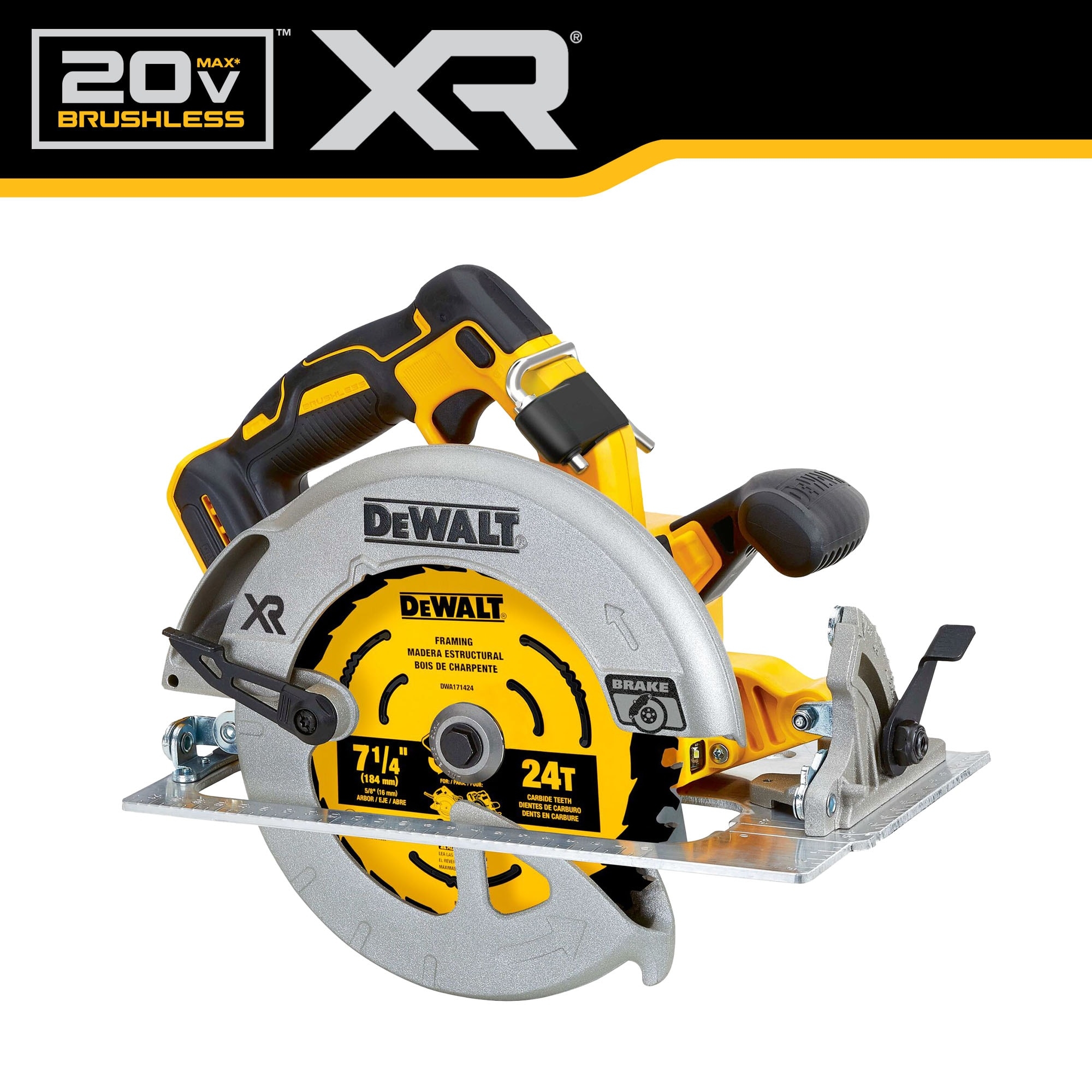 DEWALT XR 20 volt Max 7 1 4 in Brushless Cordless Circular Saw Charger Not Included DCS570B At Lowes