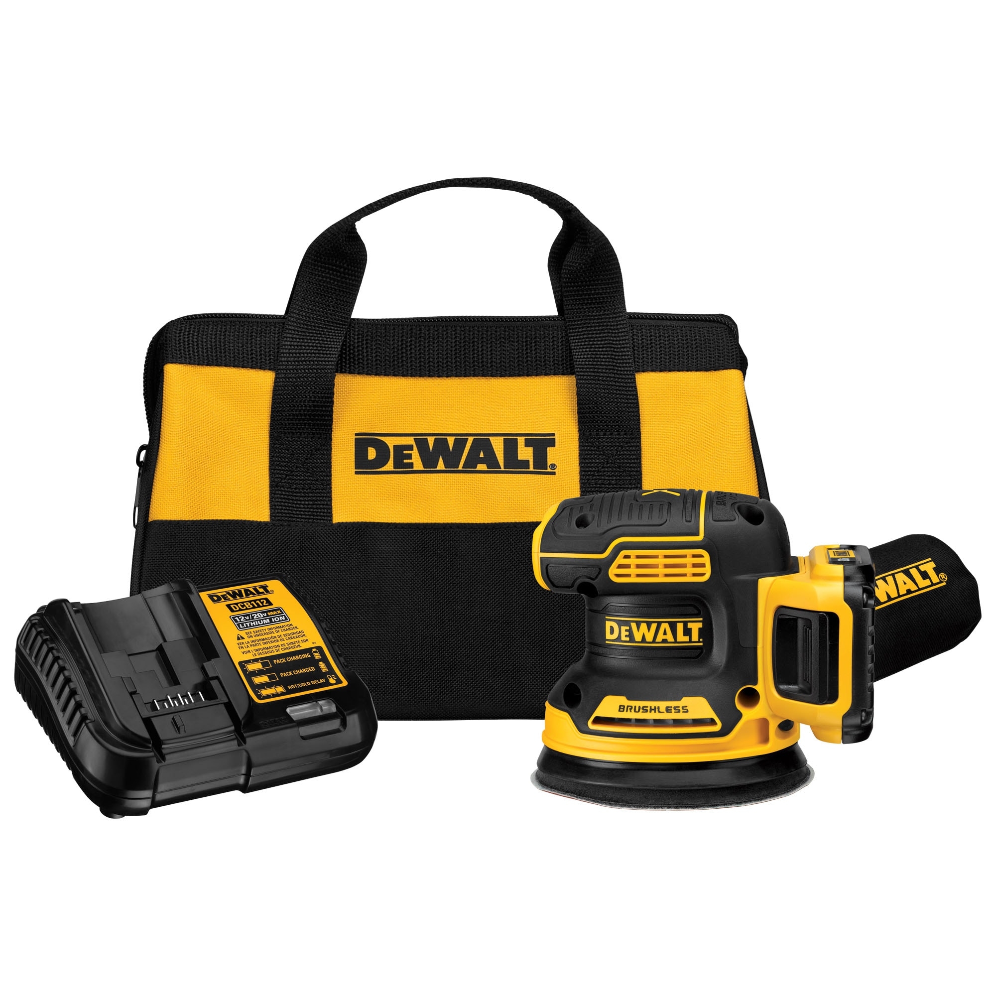 DEWALT XR 20 Volts Brushless Variable Random Orbital Cordless Sander With Dust Management Battery Included DCW210D1 At Lowes