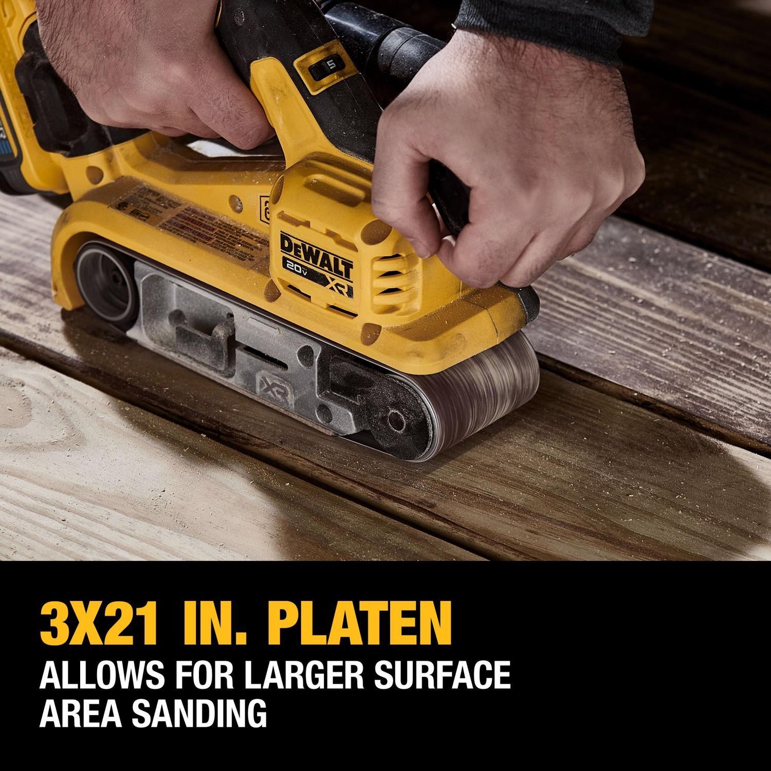DeWalt XR 20V MAX 3 In W X 21 In L Cordless Belt Sander Tool Only
