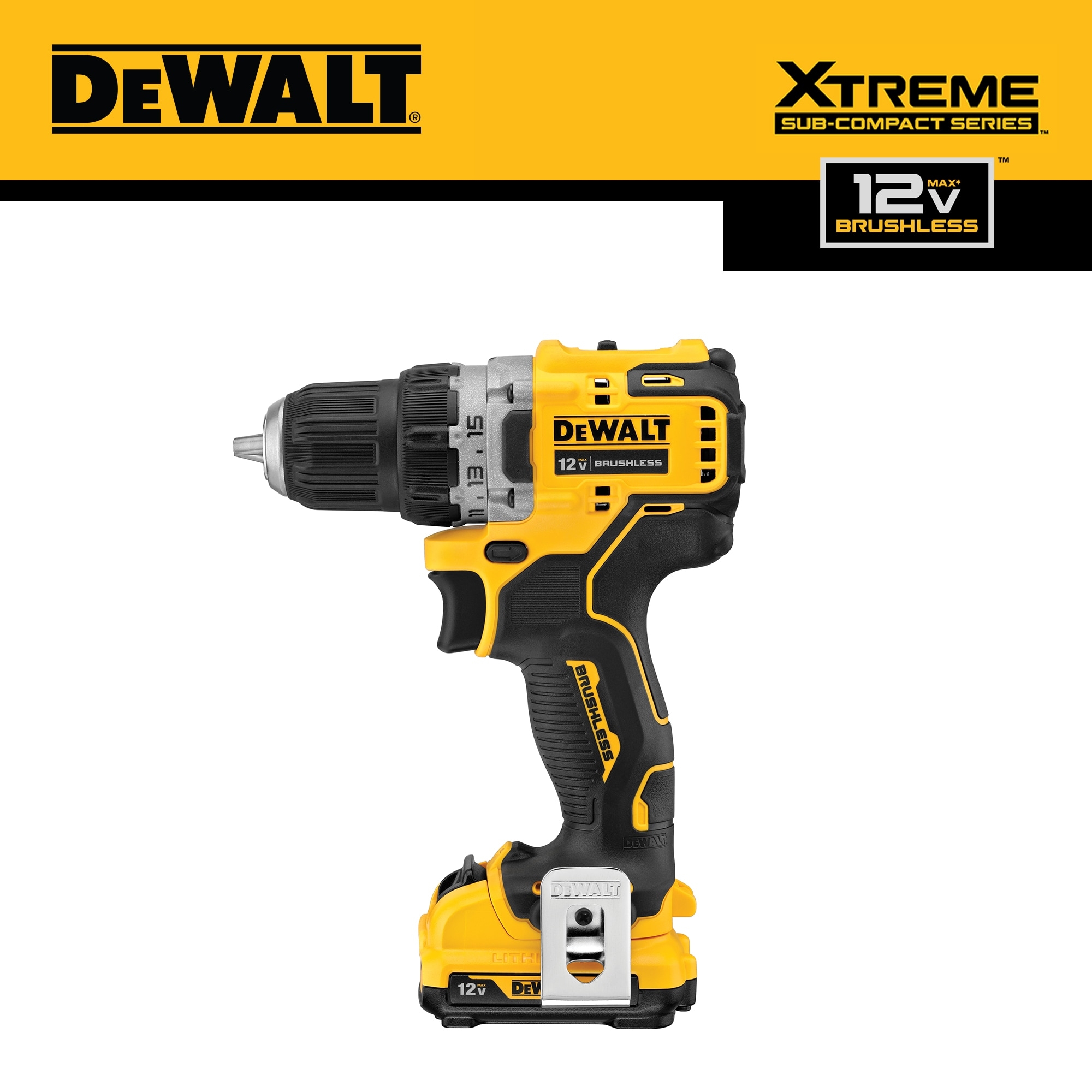 DEWALT XTREME 12 volt Max 3 8 in Keyless Brushless Cordless Drill 2 Batteries Included Soft Bag Included In The Drills Department At Lowes