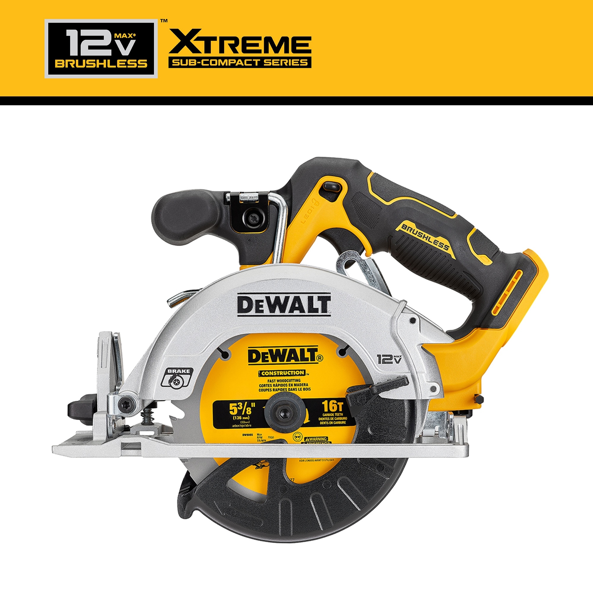 DEWALT XTREME 12 volt Max 5 3 8 in Brushless Cordless Circular Saw Charger Not Included DCS512B At Lowes