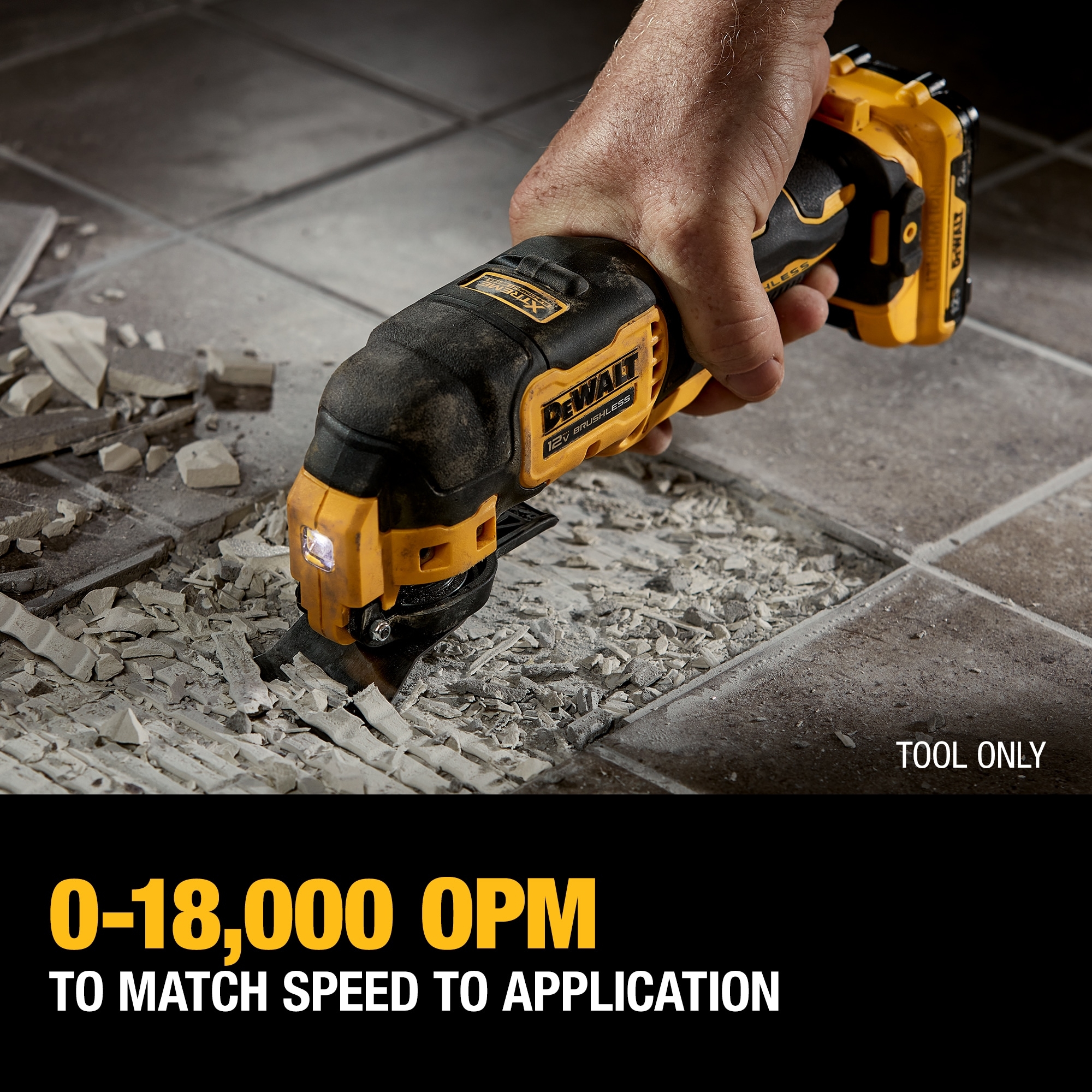 DEWALT XTREME 12 volt Max Cordless Brushless Variable 4 Piece Oscillating Multi Tool Kit Included Charger Not Included DCS353B At Lowes