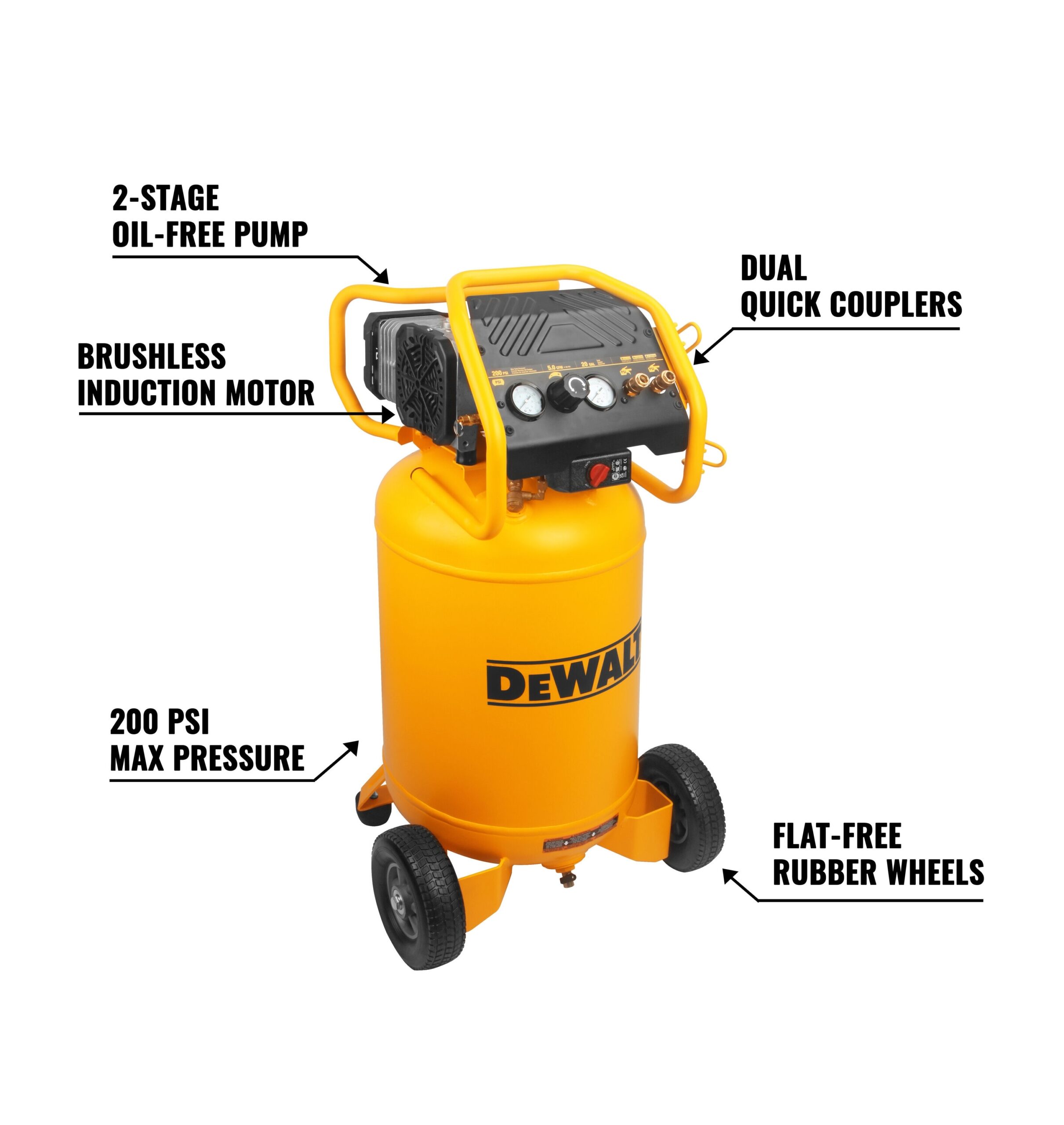 DEWALT XTREME Quiet 2 Stage 20 Gallon Portable Electric 200 PSI 
