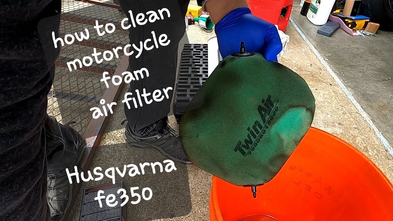 DIY How To Clean Motorcycle Foam Air Filter Husqvarna FE350 Works With Any Motorbike YouTube
