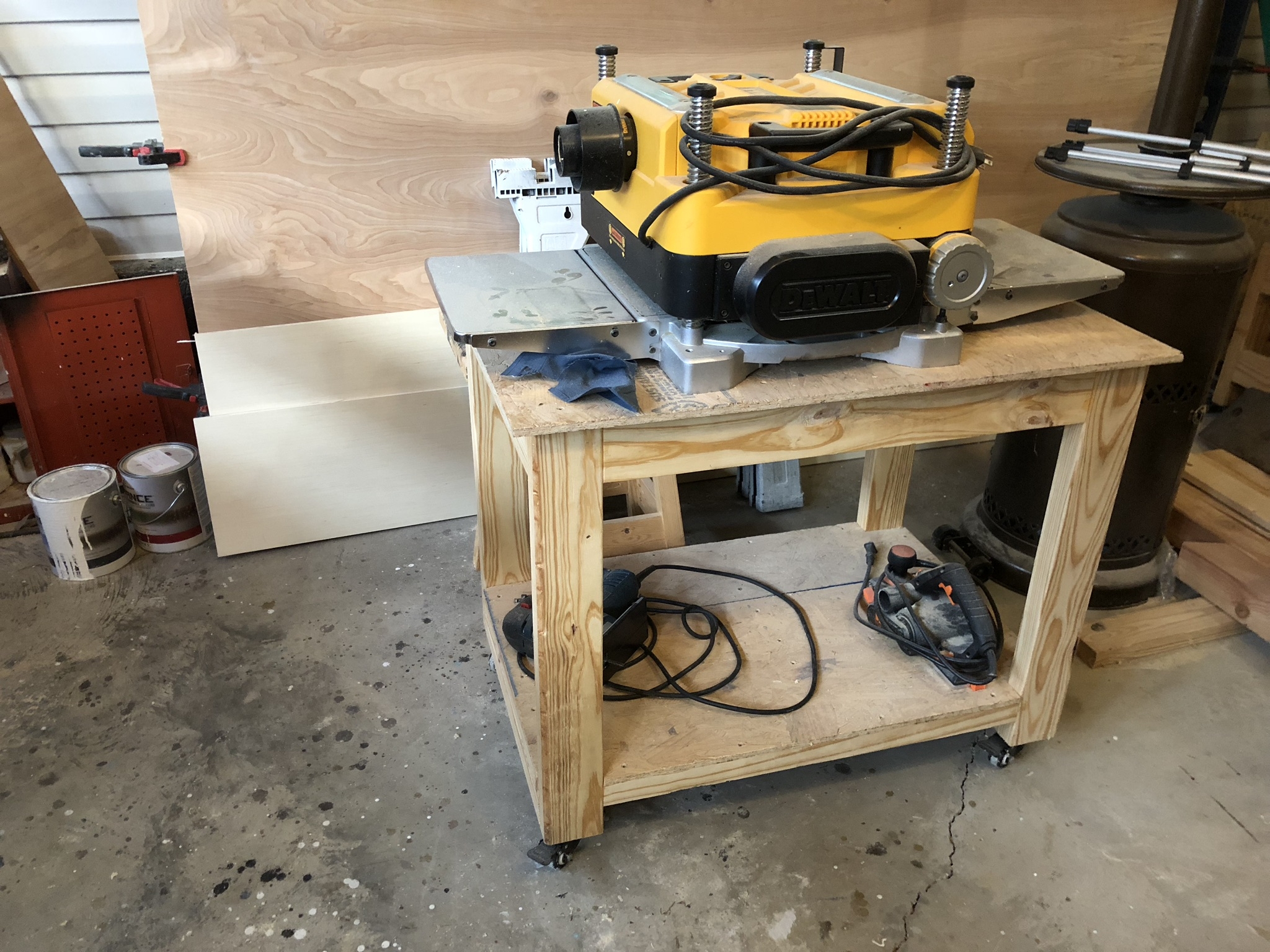 DIY Rolling Tool Cart Rolling Planer Stand 731 Woodworks
