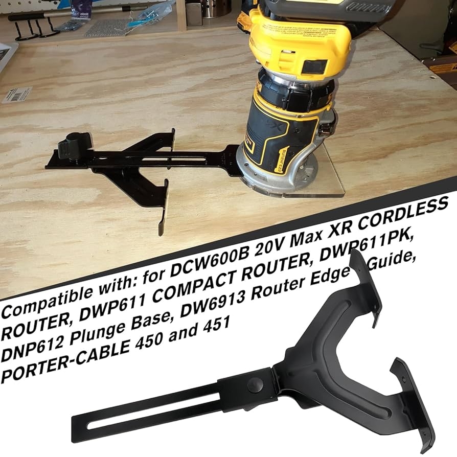 DNP618 Edge Guide Compatible With DEWALT DCW600B 20V Max XR 